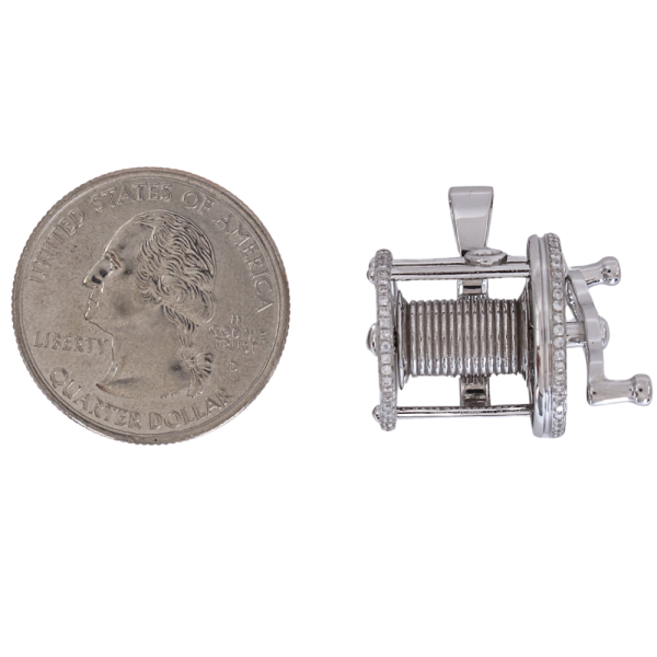 White Gold reel pendant scale (1)