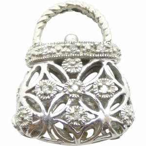 .03 ctw Diamond Accented Purse Pendant 10k