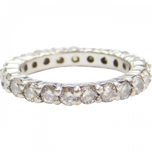 1.38 ctw Diamond Eternity Wedding Band Size 6