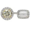 1.17ctw Two Stone Halo Toi Et Moi Ring 14k & 22k White Yellow Gold Front