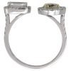 1.17ctw Two Stone Halo Toi Et Moi Ring 14k & 22k White Yellow Gold Profile