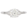 1.36ctw Diamond Art Deco Engagement Ring Platinum GIA front