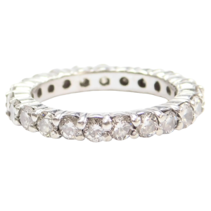 1.38ctw Diamond Eternity Stack Band 14K White Gold front