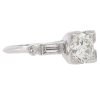 1.46ctw Round Diamond Art Deco Engagement Ring Platinum GIA side (1)