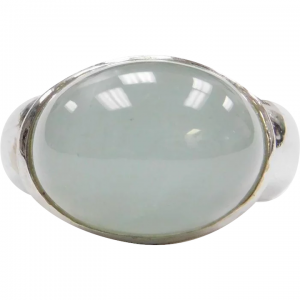 13.10 Carat Natural Aquamarine Cabochon Ring 18k