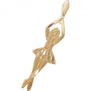 14k Gold Ballerina Charm