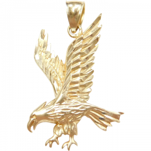 14k Gold Big Eagle Pendant