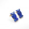 Gold carved lapis lazuli owl earrings