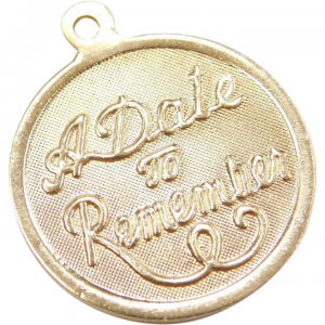 14k Gold A Date to Remember Disk Charm