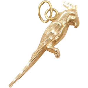 14k Gold Parrot Charm