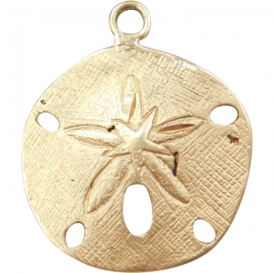 14k Vintage Gold Sand Dollar Charm