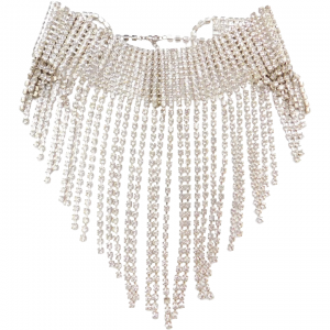 1950's BLING 275+ ctw Faux Diamond Collar Bib Necklace Costume ~ Big and Flashy!