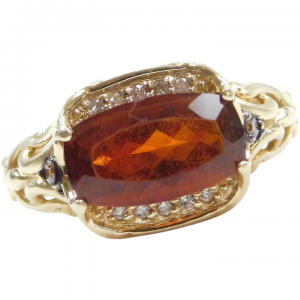 2.61 ctw Citrine and Diamond Ring 14k Gold