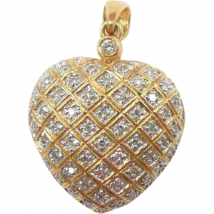 .28 ctw Diamond Heart Pendant 14K