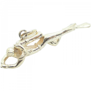 3-Dimensional Scuba Diver 14K Yellow Gold