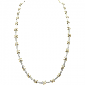 .64ctw Diamonds and Kisses Necklace 14K Two-Tone