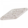 Art Deco 1.74 ctw Diamond Filigree Pin / Brooch Platinum