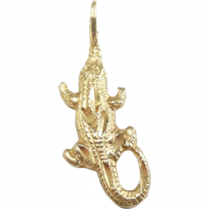 Baby Alligator Pendant / Charm 14k Yellow Gold