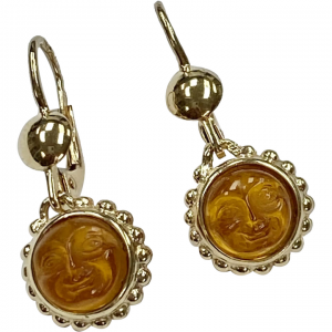 Smiling Sun Dangle Earrings