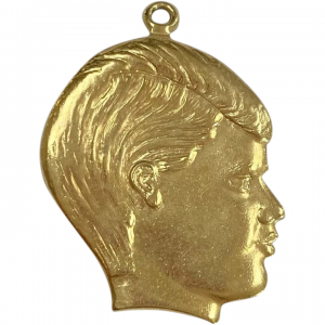 Vintage Boy Child's Head Charm 14K Gold