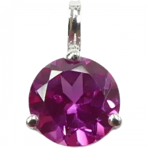 1.90ct Bubble Gum Pink Lab Sapphire Solitaire Pendant