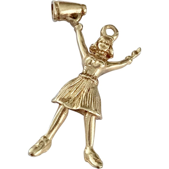 Cheerleader Vintage Sports Charm
