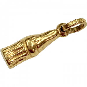 3D Vintage Coca-Cola COKE Bottle Charm 22K Gold