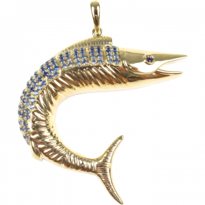 Sport Fish Wahoo Pendant 14k Yellow Gold
