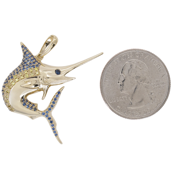 Custom swordfish sapphire pendant scale (1)
