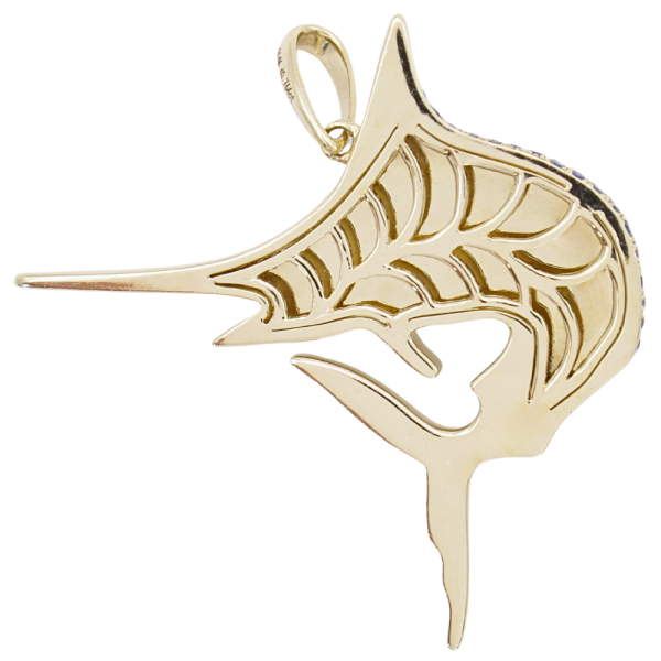 Custom swordfish sapphire pendant scale (2)