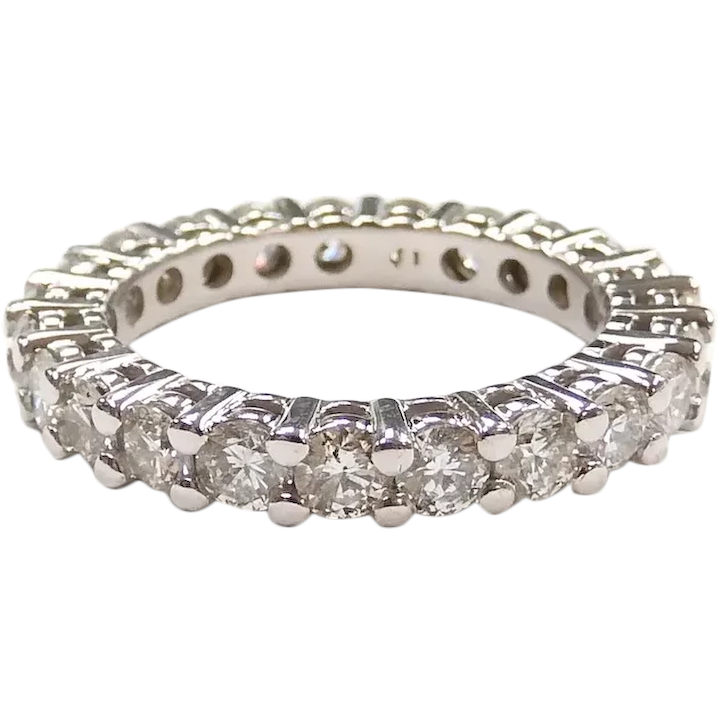 Diamond 2.30 ctw Eternity Band Ring 14k White Gold