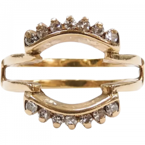 Diamond .35 ctw Solitaire Enhancer / Guard Ring 14k Gold