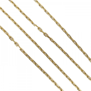 Diamond Cut Cable Link Chain Necklace 18k Yellow Gold 20"