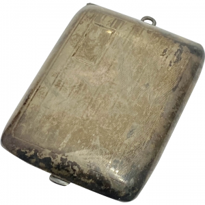 Edwardian Sterling Silver Hinged Calling Card Chatelaine Case