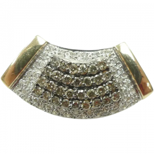 1.10ctw Diamond Slide Pendant 14K Two-Tone Gold