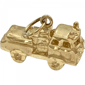 3D Vintage Firetruck Charm