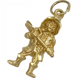 Vintage 3D Firefighter Charm