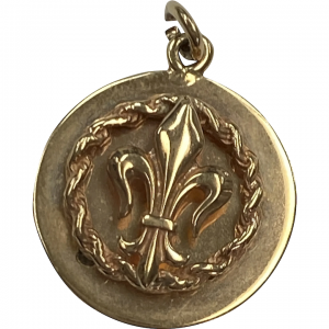 Fleur-de-lis Vintage Charm or Pendant 14K Gold