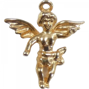 Flying Angel Pendant 14k Yellow Gold
