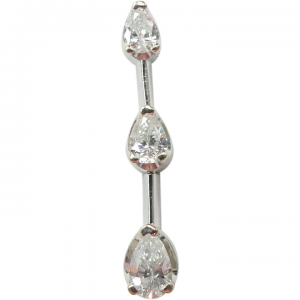 Graduated Past Present Future .46 ctw Diamond Pendant 14K White Gold