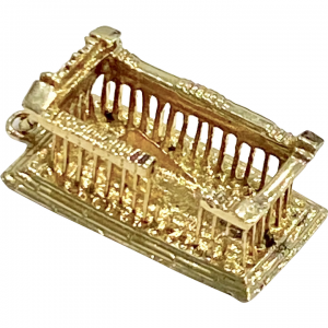 Greek Parthenon Vintage Charm 14K Gold Three-Dimensional