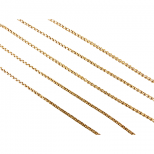 Long 22k Yellow Gold Box Link Chain Necklace