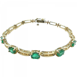 2.4ctw Emerald Bracelet in 14K