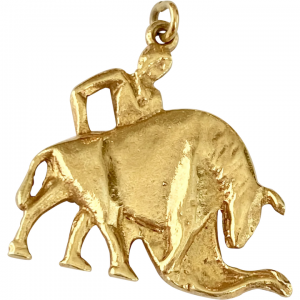 Matador Bullfighter Vintage Charm 14K 3D