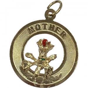 Vintage Mother Flower Charm 14K Gold