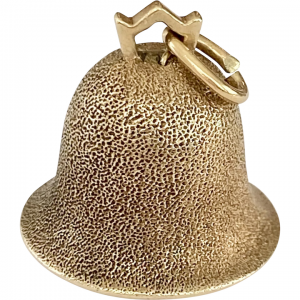 Musical BELL Vintage Charm 14K Gold & Cultured Pearl