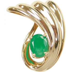 Natural Emerald 1.30 Carat Slide Pendant