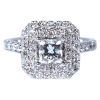double halo diamond ring princess cut