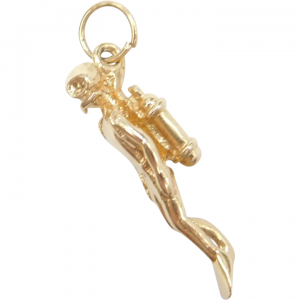Three Dimensional Scuba Diver Charm