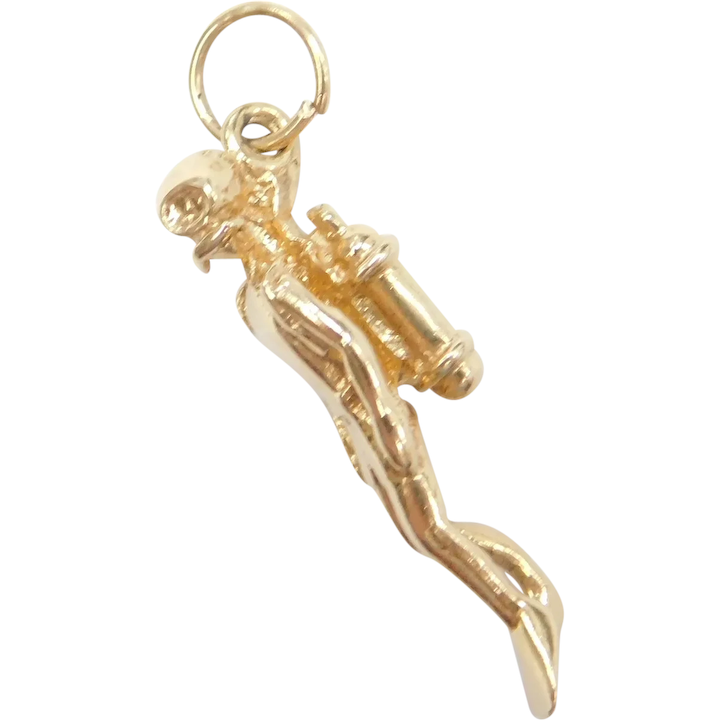 Three Dimensional Scuba Diver Charm